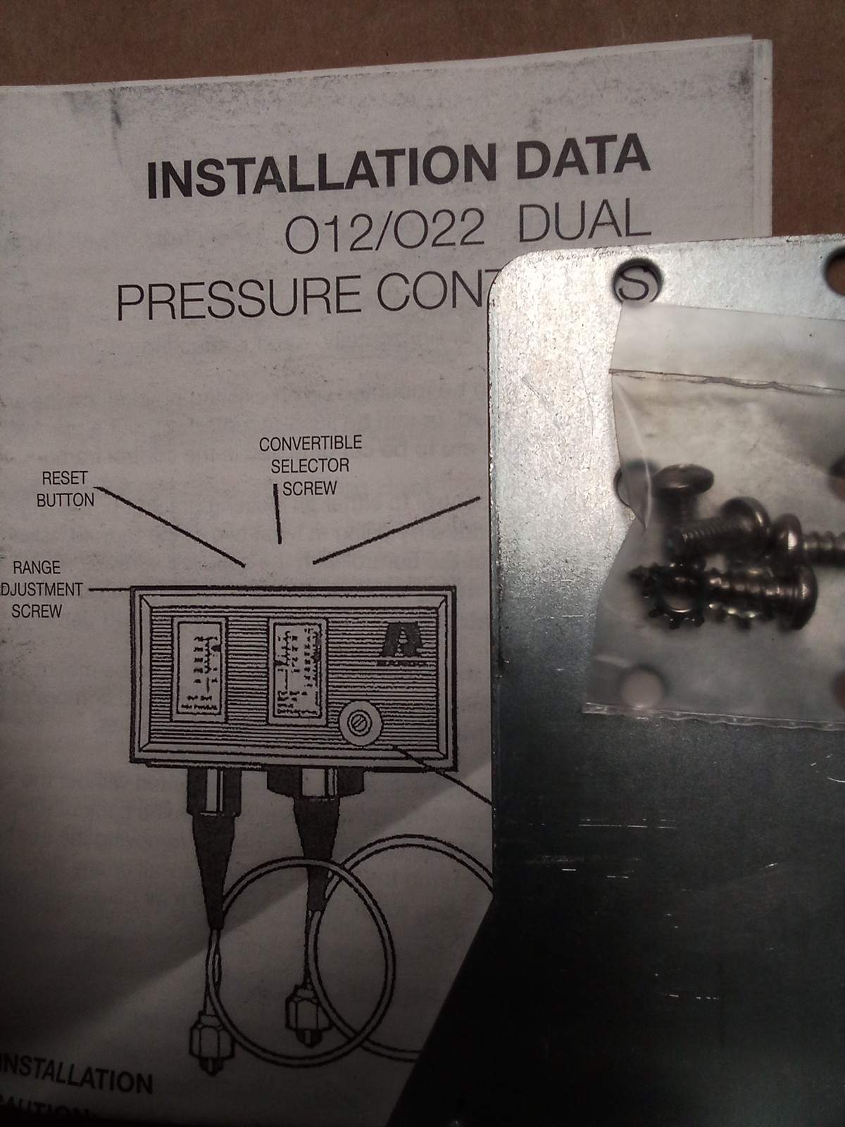 Ranco Dual Pressure Control W/Capillary & Flare Nut 012-1549