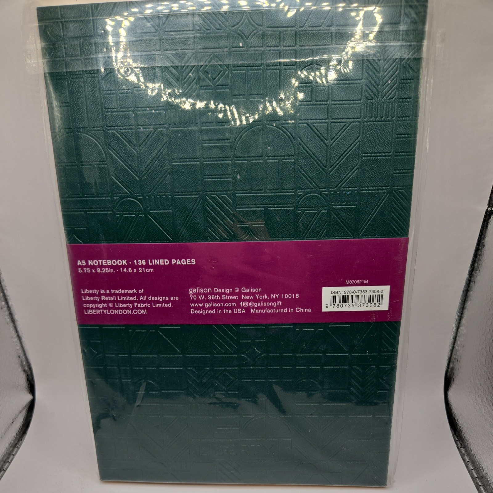 Liberty Dark Green Tudor A5 Embossed Journal