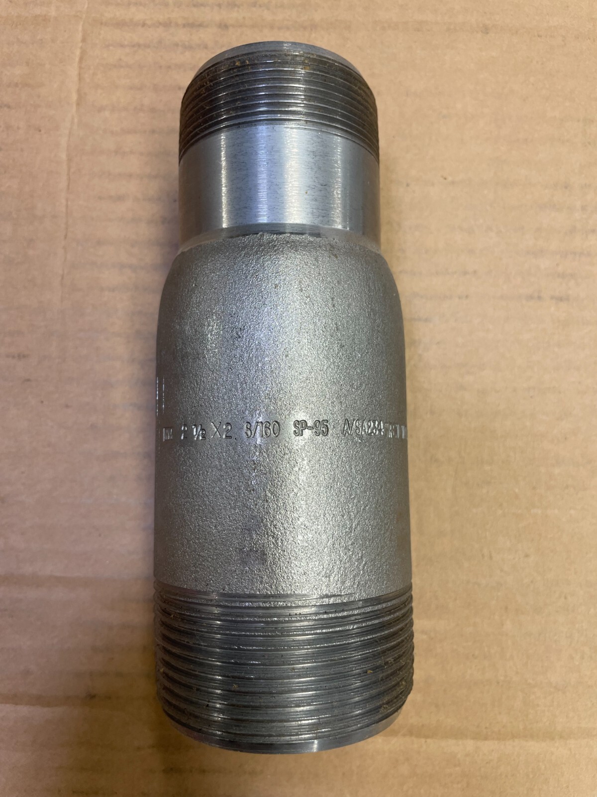 SWAGE NIPPLE 2-1/2″ x 2″ Schedule 160 Concentric Thread Both End A234 WPBN SP95