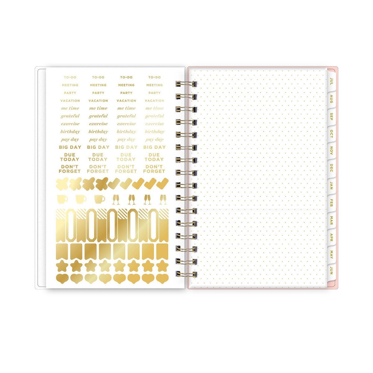 Day Designer 5″x8″ 2026-2027 Planner Fiona Blush Daily/Monthly Safety Wirebound