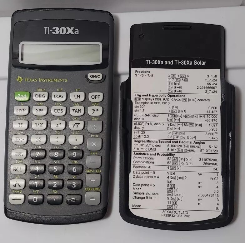 Texas Instruments 30XA Scientific Calculator