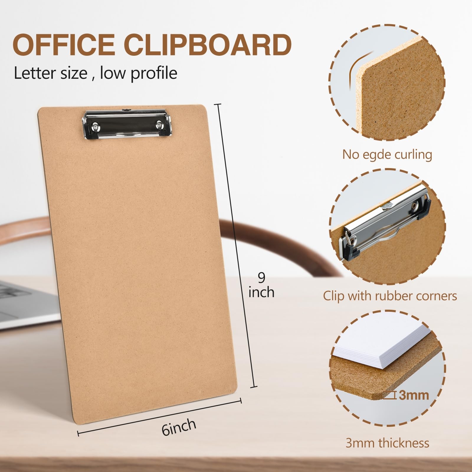 Mini Clipboards 32 Pack Memo Size 6 x 9 Inches Bulk Small Clip Boards for Cla…