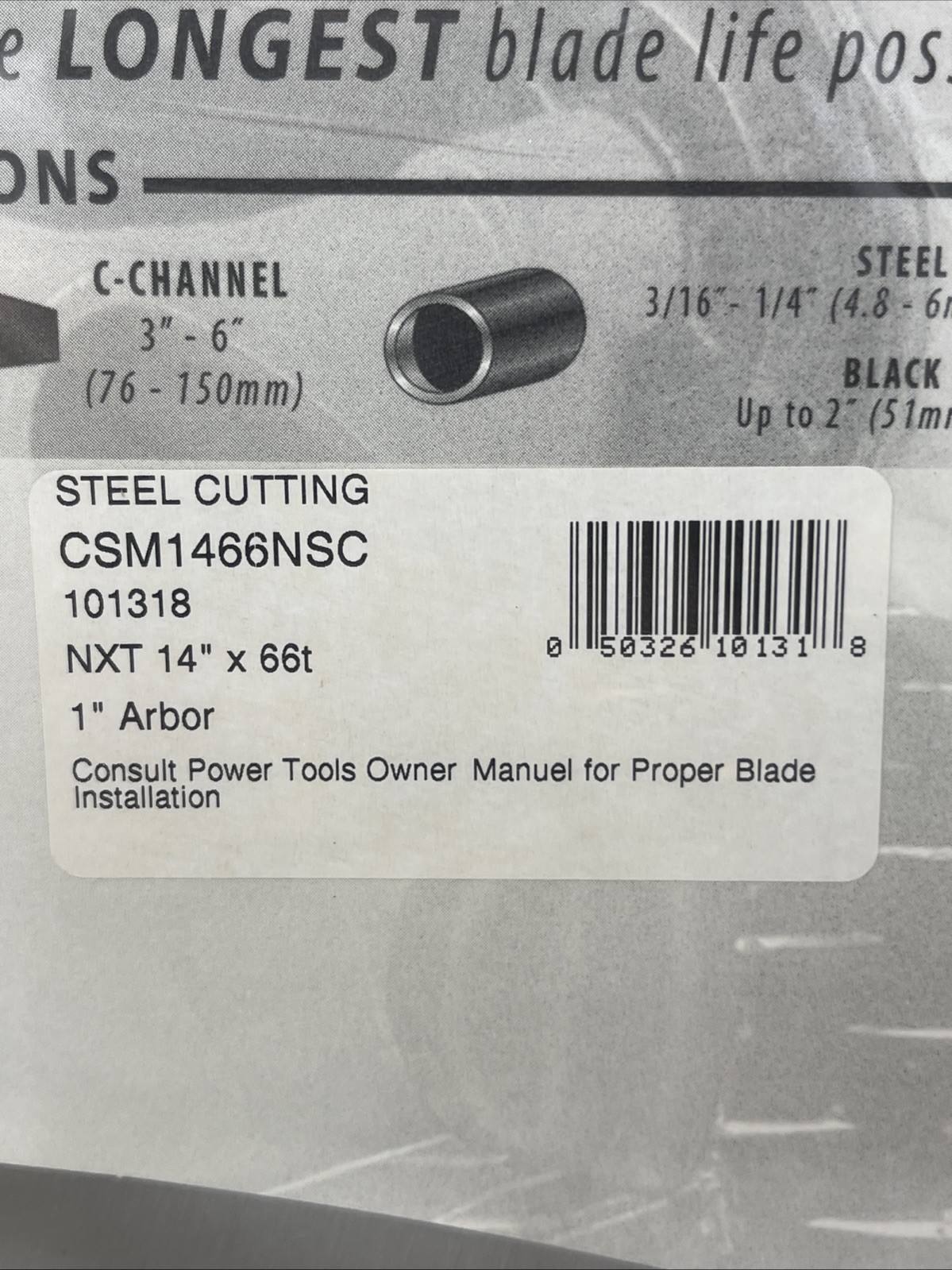 MK Morse 101318 Metal Devil NXT Circular Saw Blade 14”, 66 Teeth NEW, For Steel