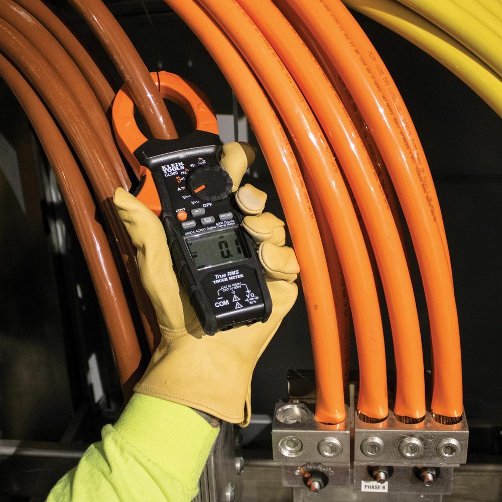 Klein CL900 Digital Clamp Meter, AC Auto-Range TRMS, Low Impedance , 2000 Amp