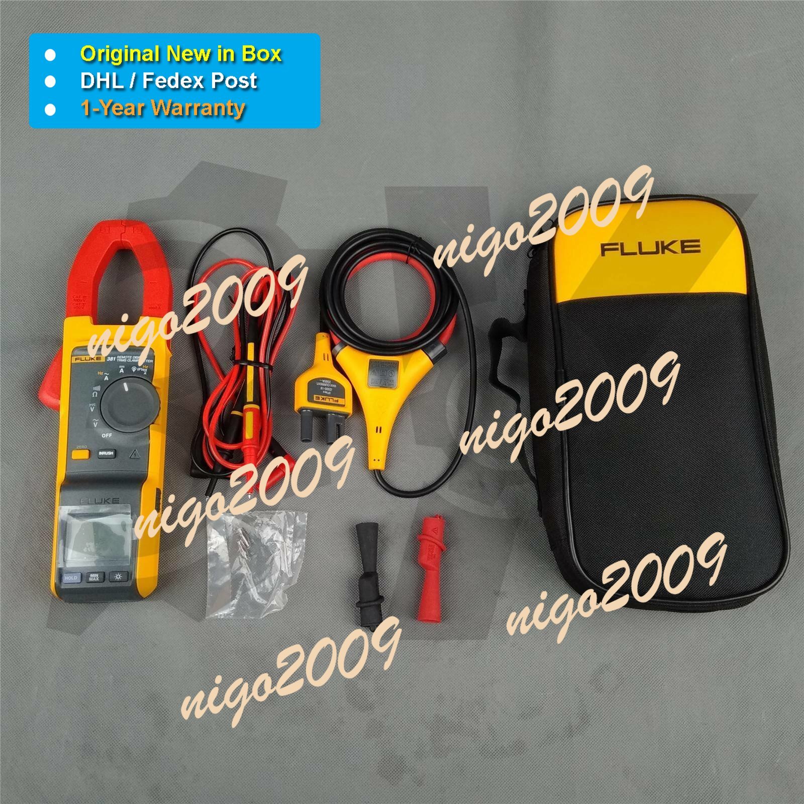 Original New in Box FLUKE 381 Remote Display AC/DC True RMS Clamp Meter DHL Fedx