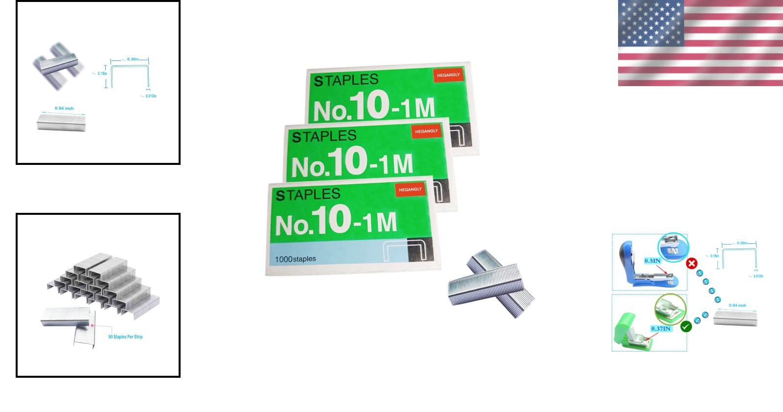 Heavy-Duty 3000pcs No.10 Staples – Ideal for Mini Staplers & Everyday Use