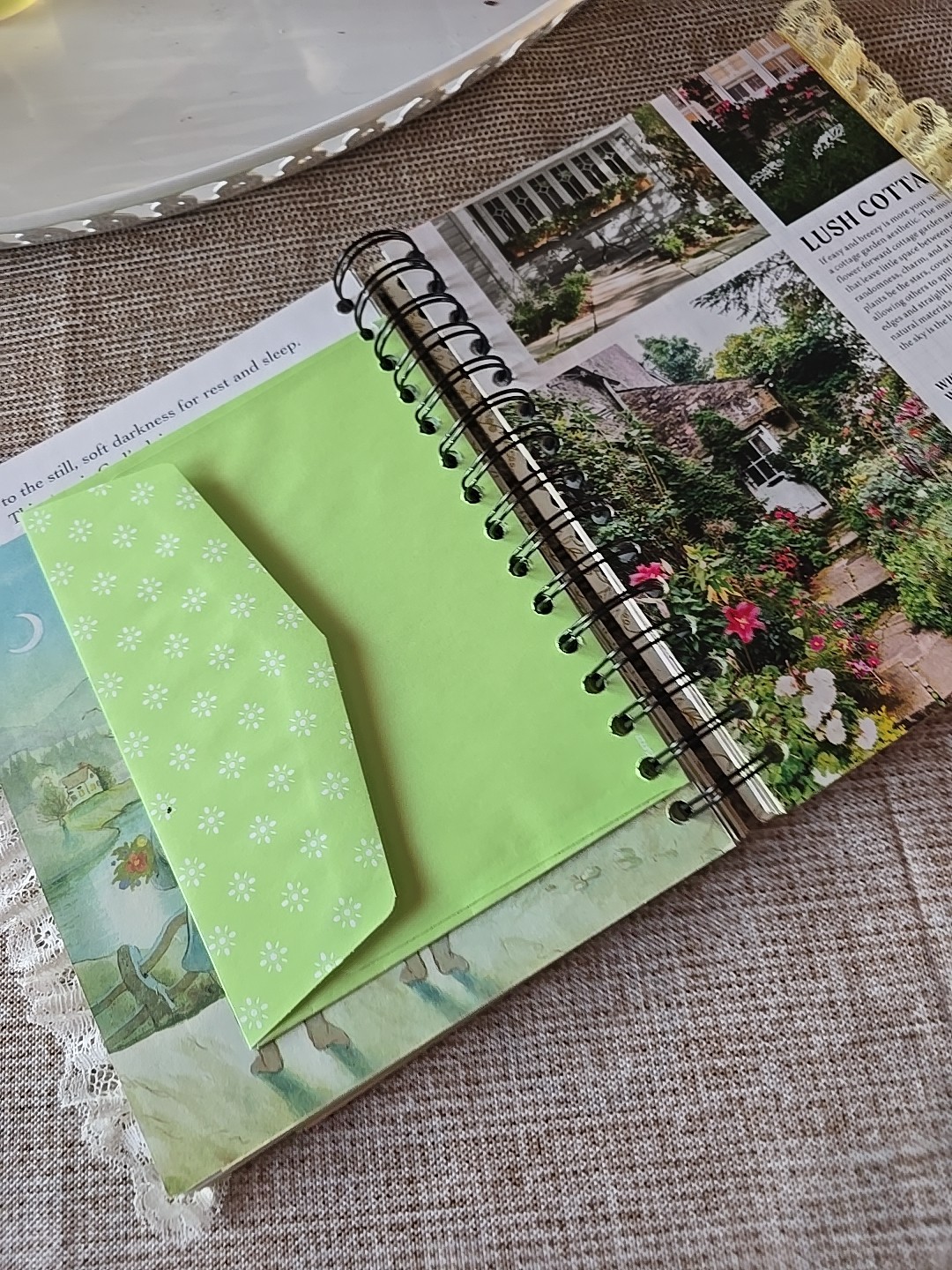 LGB About God Hardcover Junk Journal Wire Bound Scrapbook Vintage Upcycled Book