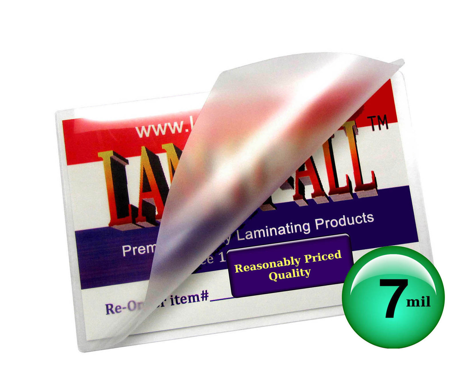 500/pack LAM-IT-ALL 7 Mil Military Card Hot Laminating Pouches 2-5/8 x 3-7/8