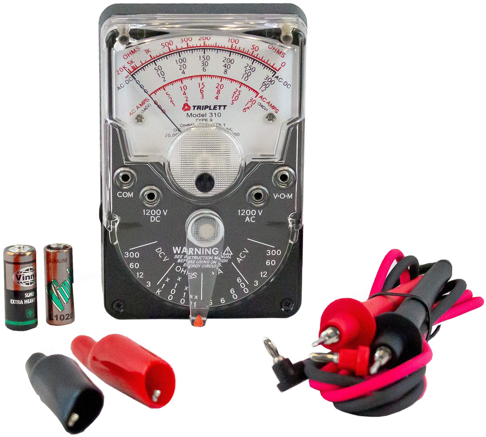 Triplett 3018 Model 310 Hand-Sized Analog Multimeter – AC/DC Voltage, DC Curr…