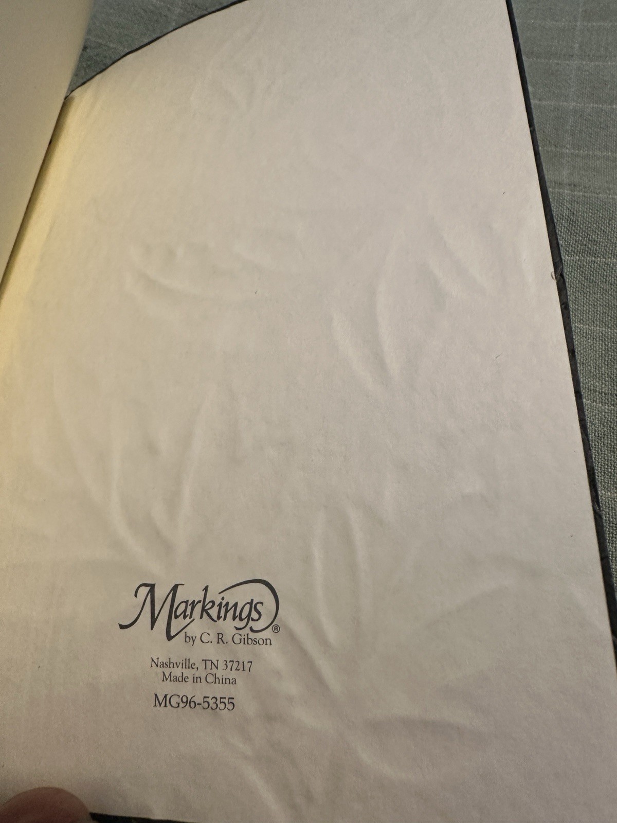 Markings By C R GIBSON Journal Embossed Cover Lined Pages 6.75×4.75” EUC