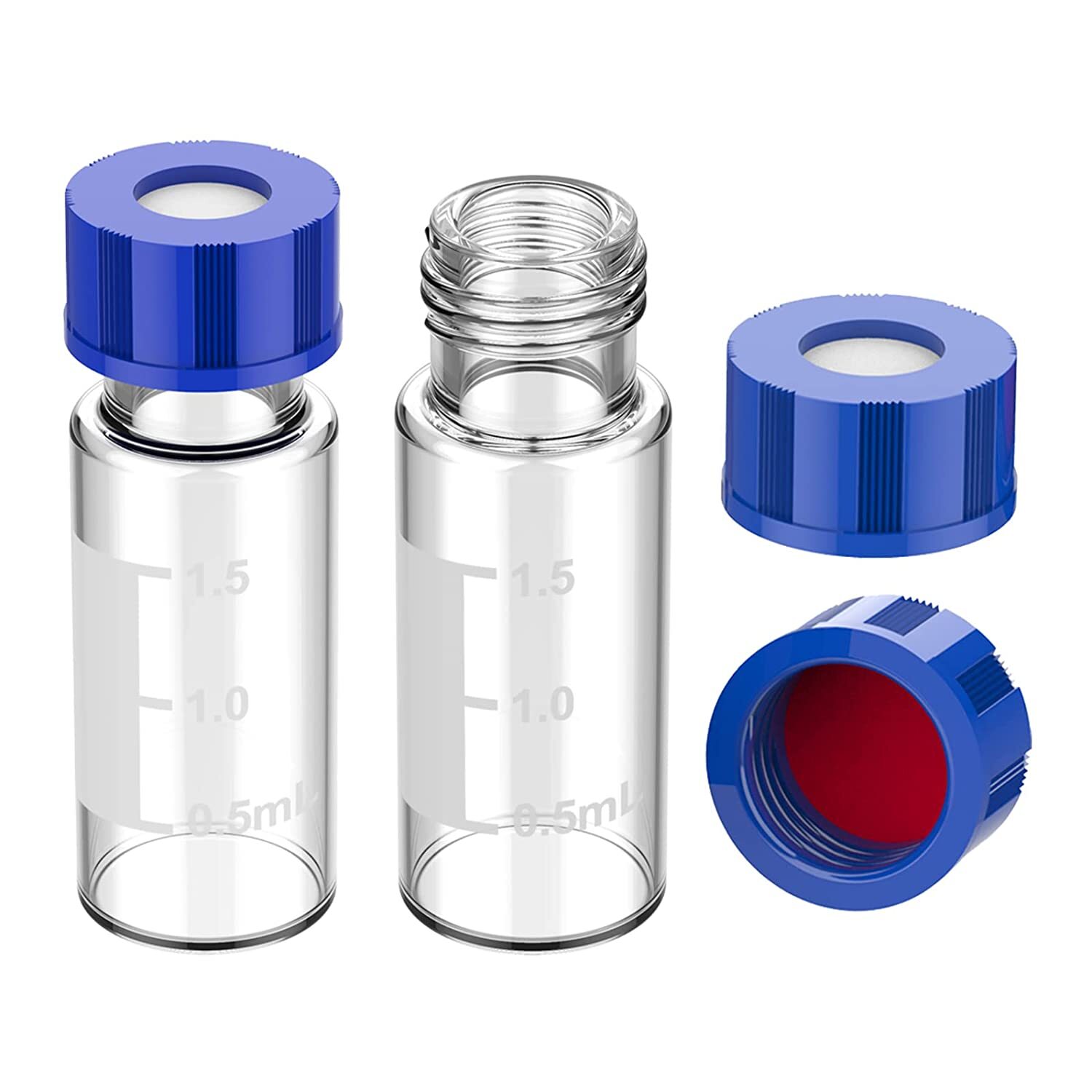10000pcs 2mL Clear Screw Bottle HPLC Autosampler Vials for Agilent Waters Varian