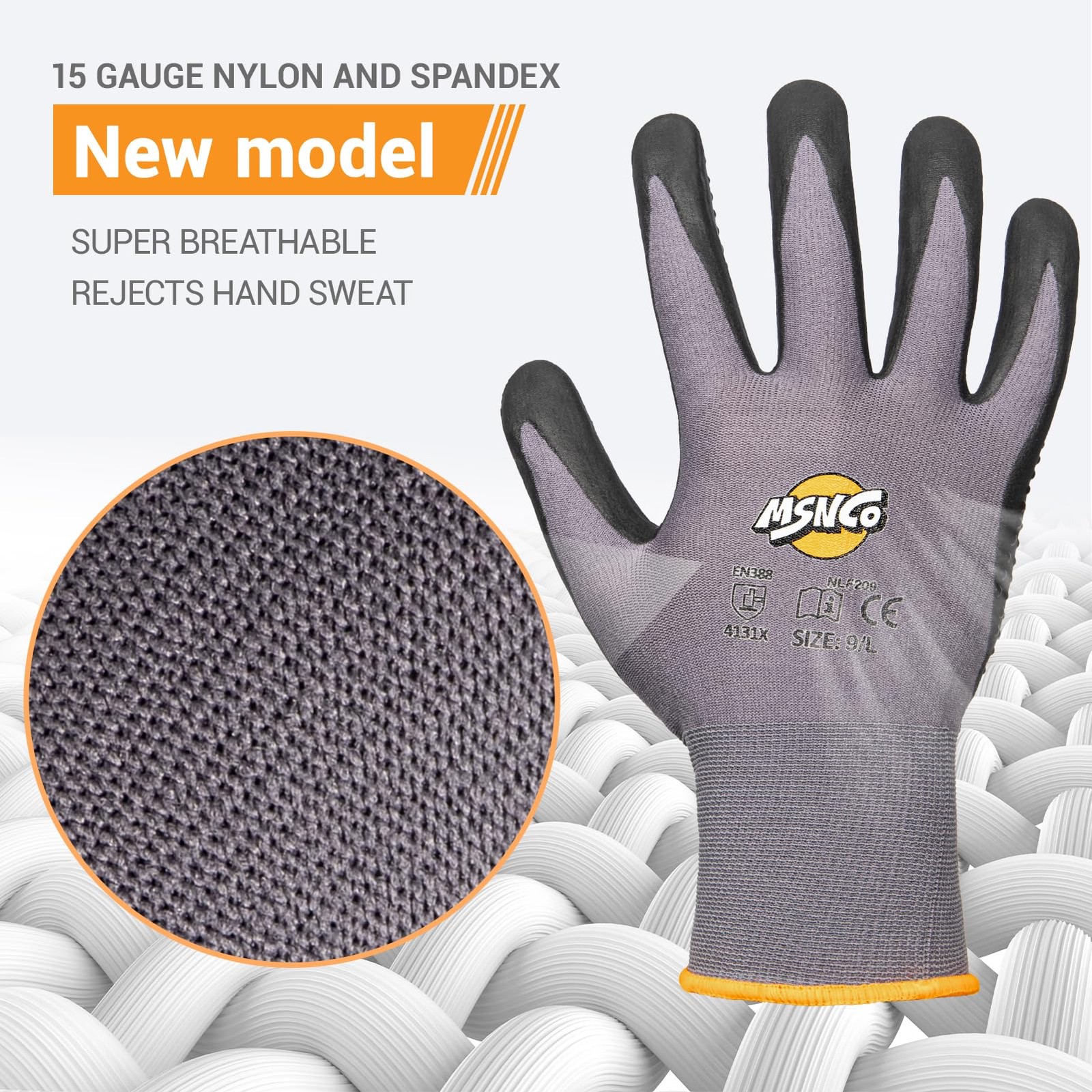 Safety Work Gloves 6/12 Pairs Micro Foam Nitrile Coated Endurance Seamless Kn…