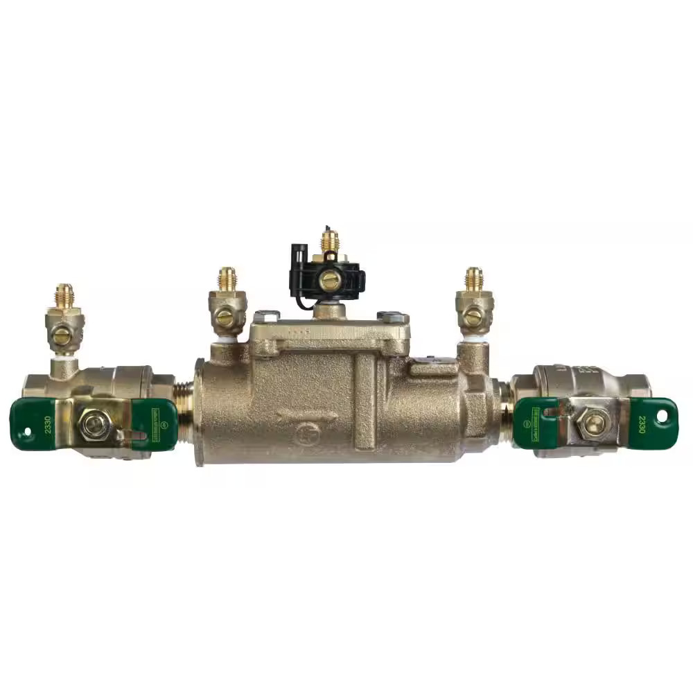 Watts 1-in Bronze Double Check Valve Backflow Preventer 007M1-QT-FZ Freeze Senso