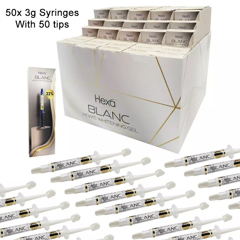 Dental Whitening Carbamide 22%/16% Peroxide Blanc Take-Home 50-Syrng/Pk 3gm each