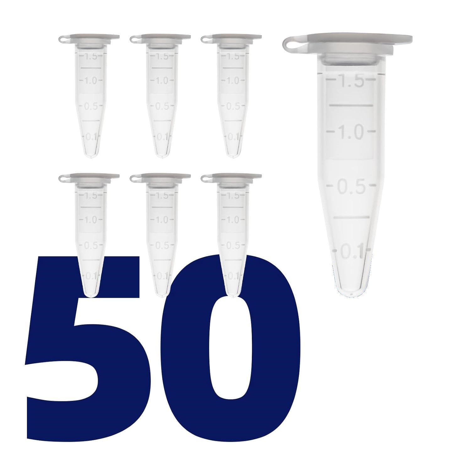 50 ct Centrifuge Tubes for Micro-Centrifuge, 1.5 mL Polypropylene, Ayinlab Brand