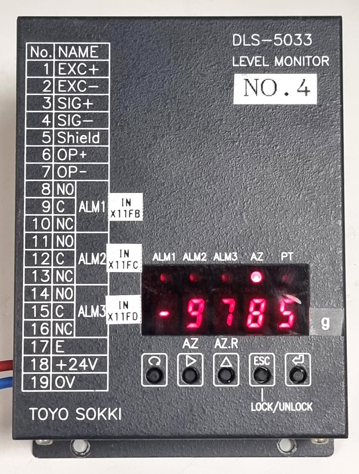 TOYO SOKKI DLS-5033 Level Monitor