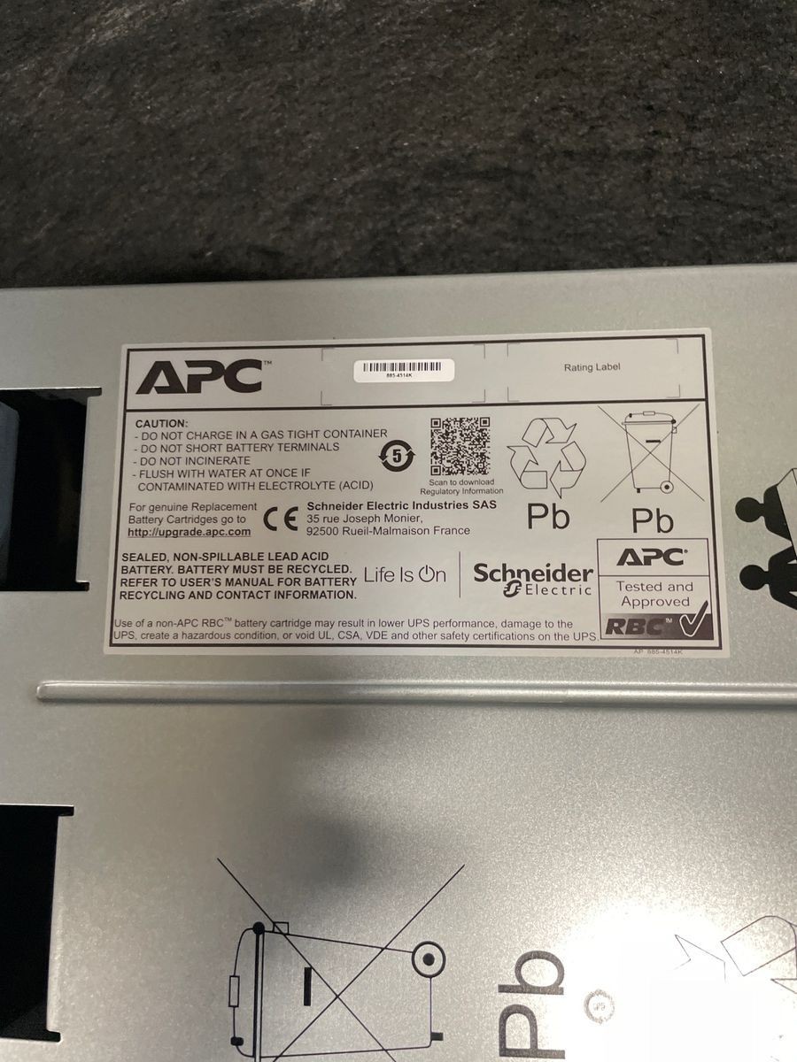 APC RBC43 Replacement Battery Cartridge for Smart-UPS Line Interactive, 48V*