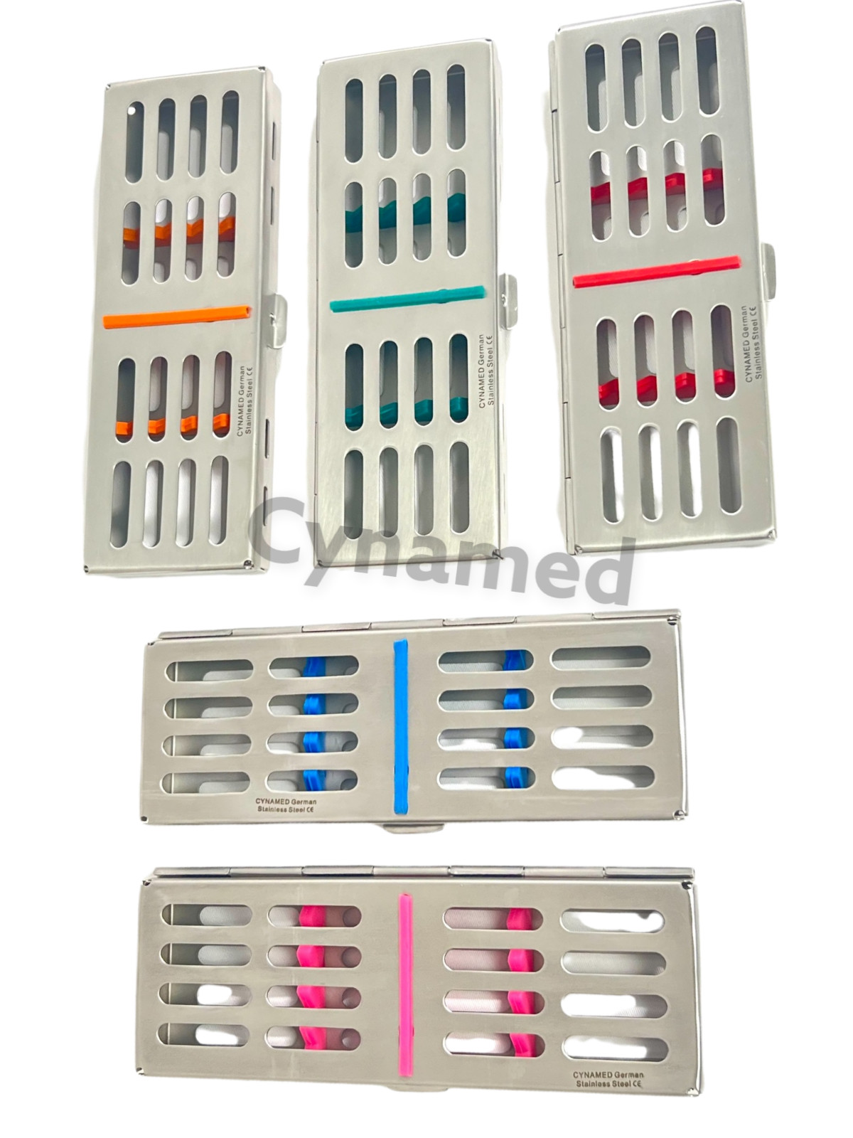 GERMAN DENTAL AUTOCLAVE STERILIZATION CASSETTE RACK BOX TRAY FOR 5 INSTRUMENTS
