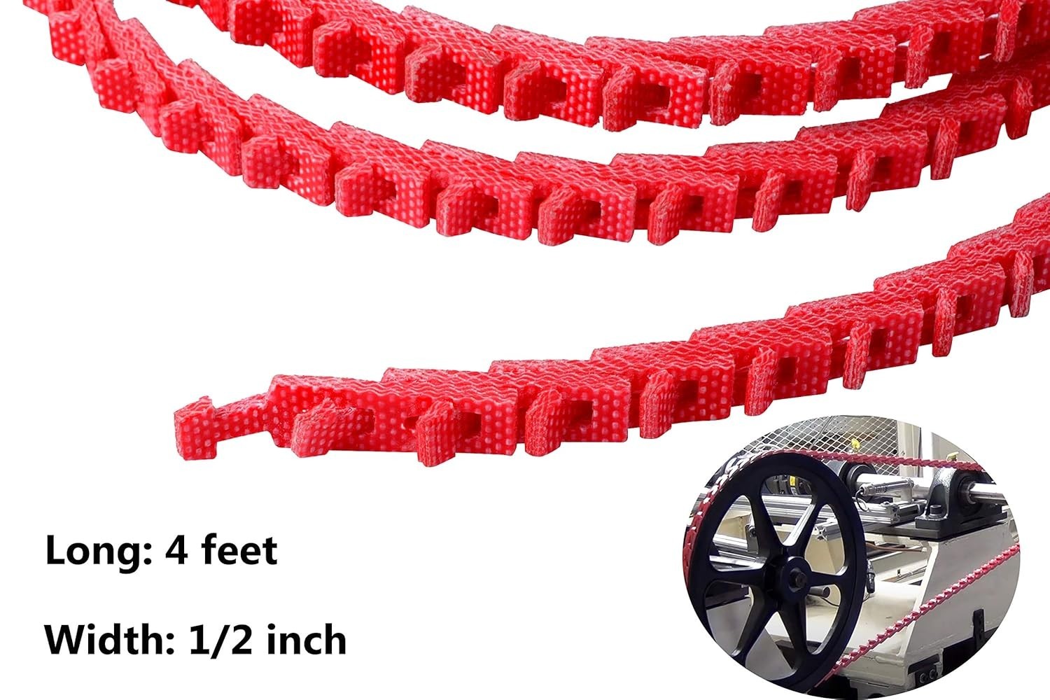 4ft/8ft Power Twist Vbelt 1/2inch X 4 Feet A Typeadjustable Link V Belt Type A F