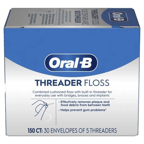 Oral-B Glide Pro-Health Threader Floss, 30 Envelopes, 150 Threaders
