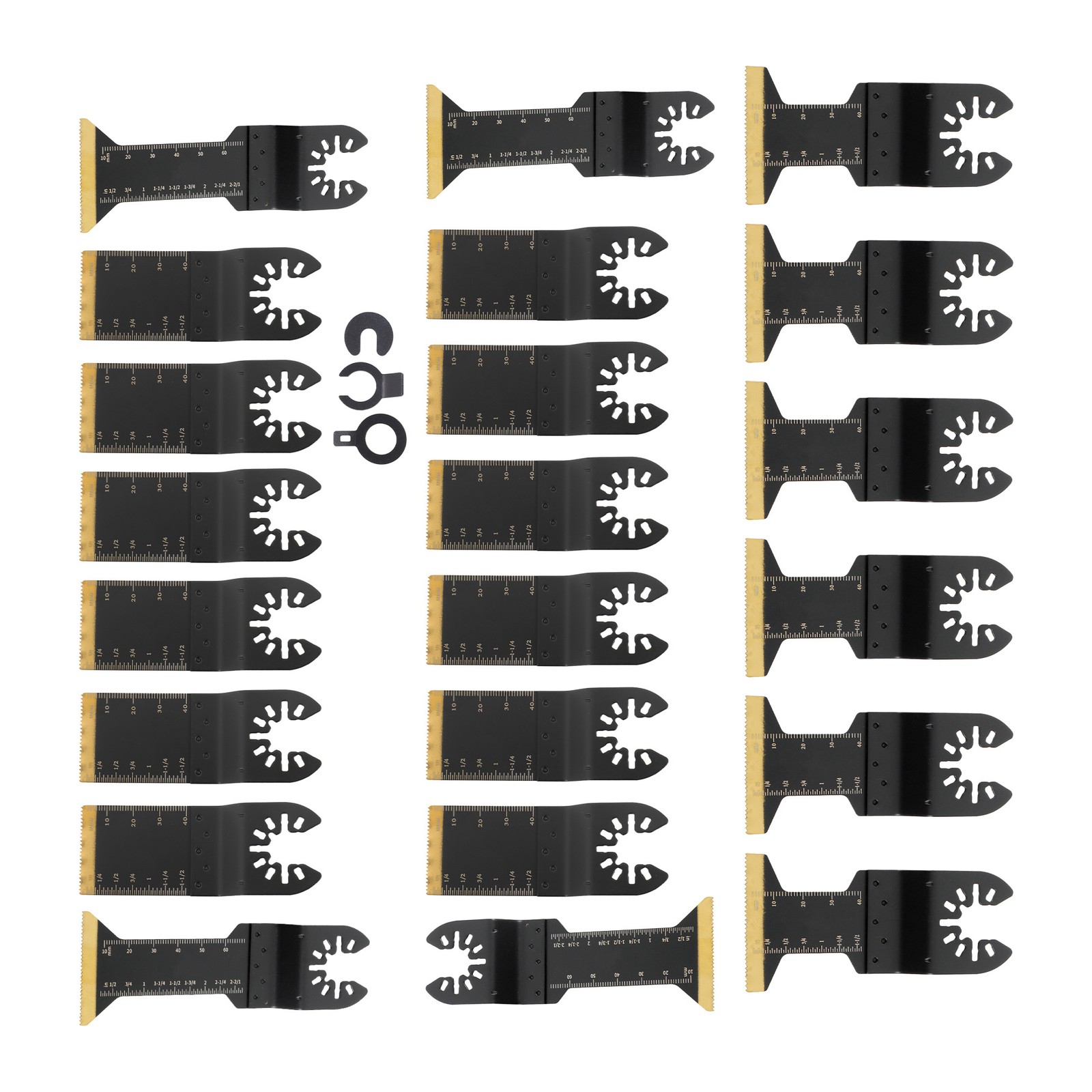 Titanium Oscillating Saw Blades Kit 22 PCS Multitool Cutting Blades for Metal