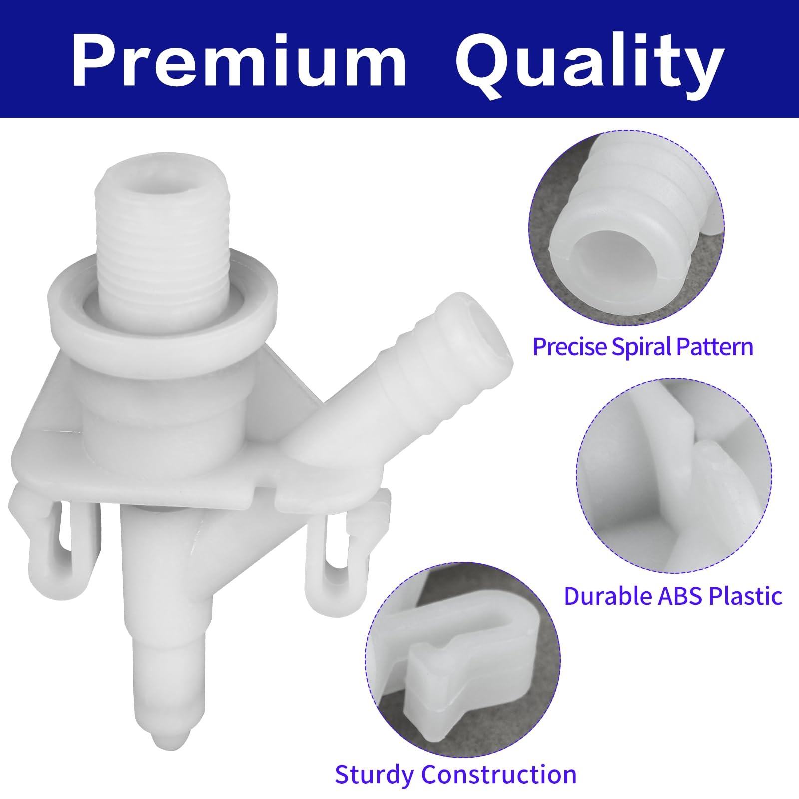 1 Kit 385311641 RV Toilet valve & flush ball seal parts, toilet White&Black
