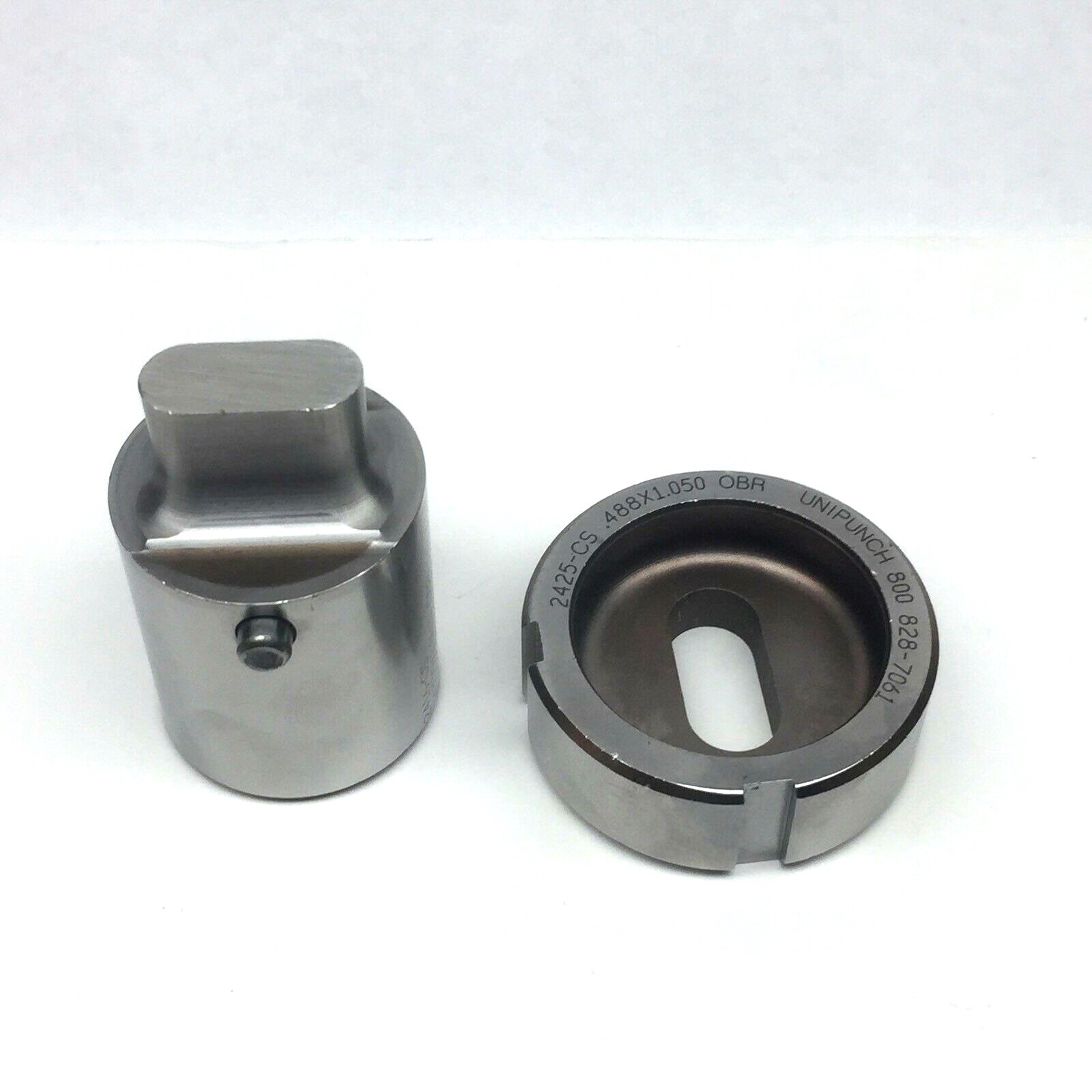 UNIPUNCH #2416-CS-24-25C-S 488X1.050 OBR PUNCH AND DIE & 4375X1.000 OBR
