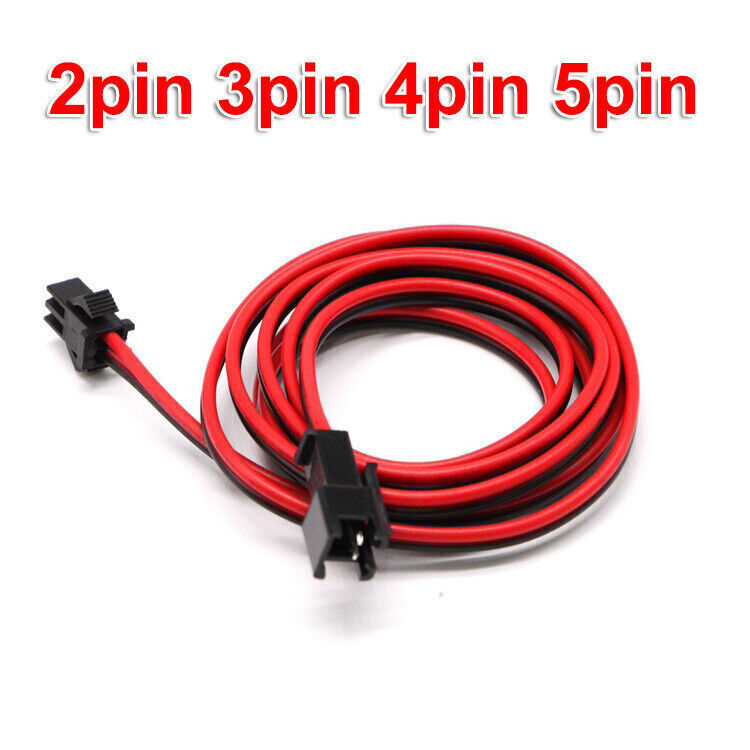 2pin 3pin 4pin 5pin Male Female Extension 22AWG LED Strip JST SM Plug Connector