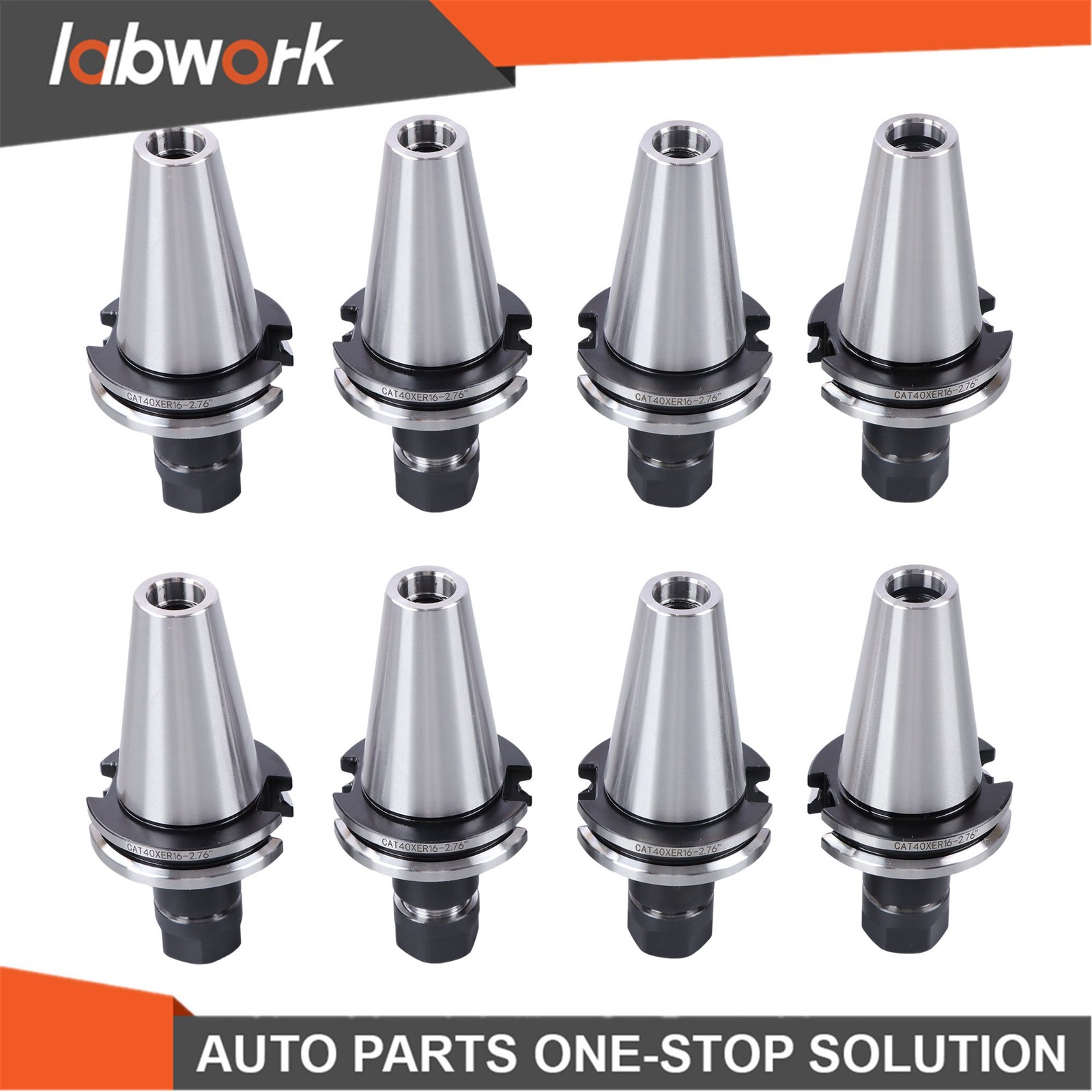 Labwork 10× CAT40-ER16 Collet Chuck 70mm 2.76″ G2.5 20000RPM CNC Milling Tool