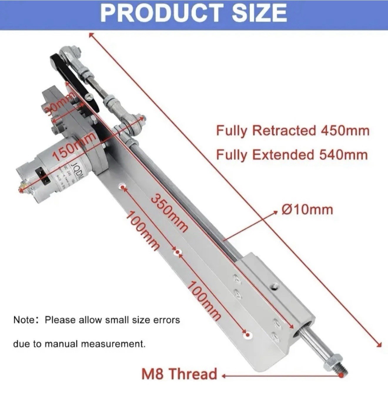 DIY Reciprocating Linear Actuator 24V200RPM Adjustable Stroke30-150mm Motor kit