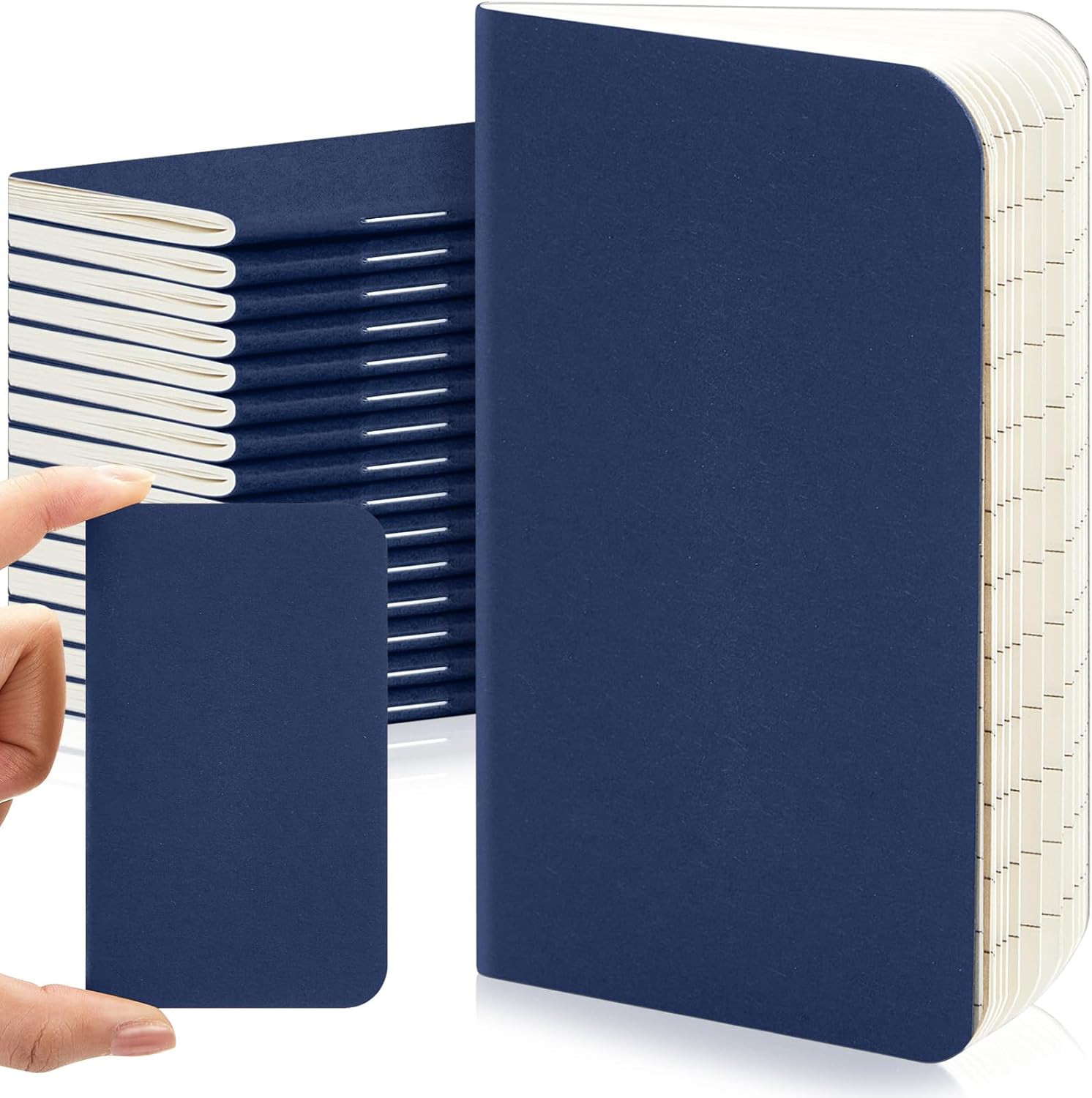 Outus 15 Pcs Mini Pocket Notebook 2.5″ X 4″ Small Journal Kraft Paper Notepads B