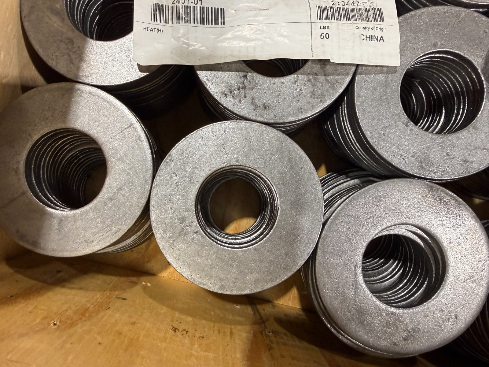 Flat Washer, 1-3/4″ (1.75″), OD 4.0″ x ID 1.875″ x Thick 0.20″ lot of 4