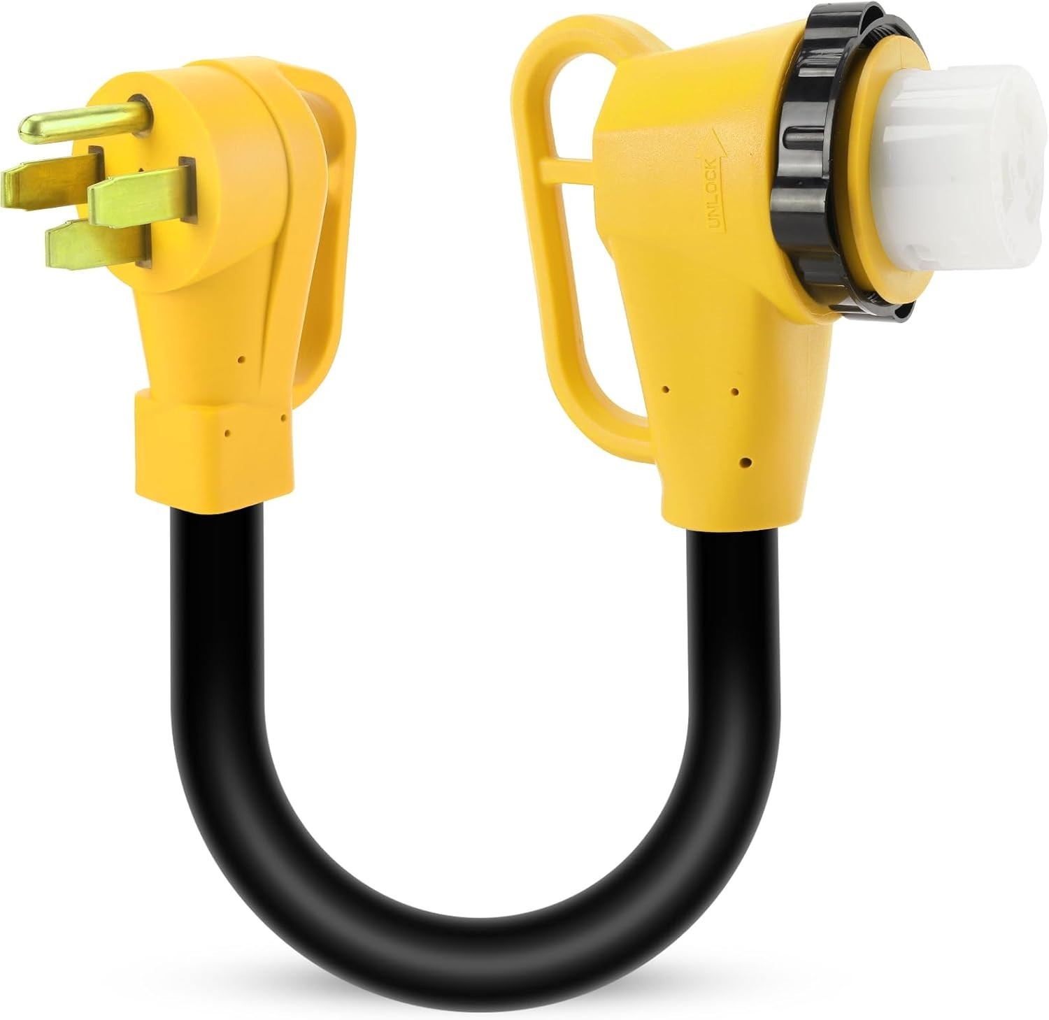 RV Adapter 50 Amp to 50 Amp Twist Lock for Generator ETL Listed CordmitPro