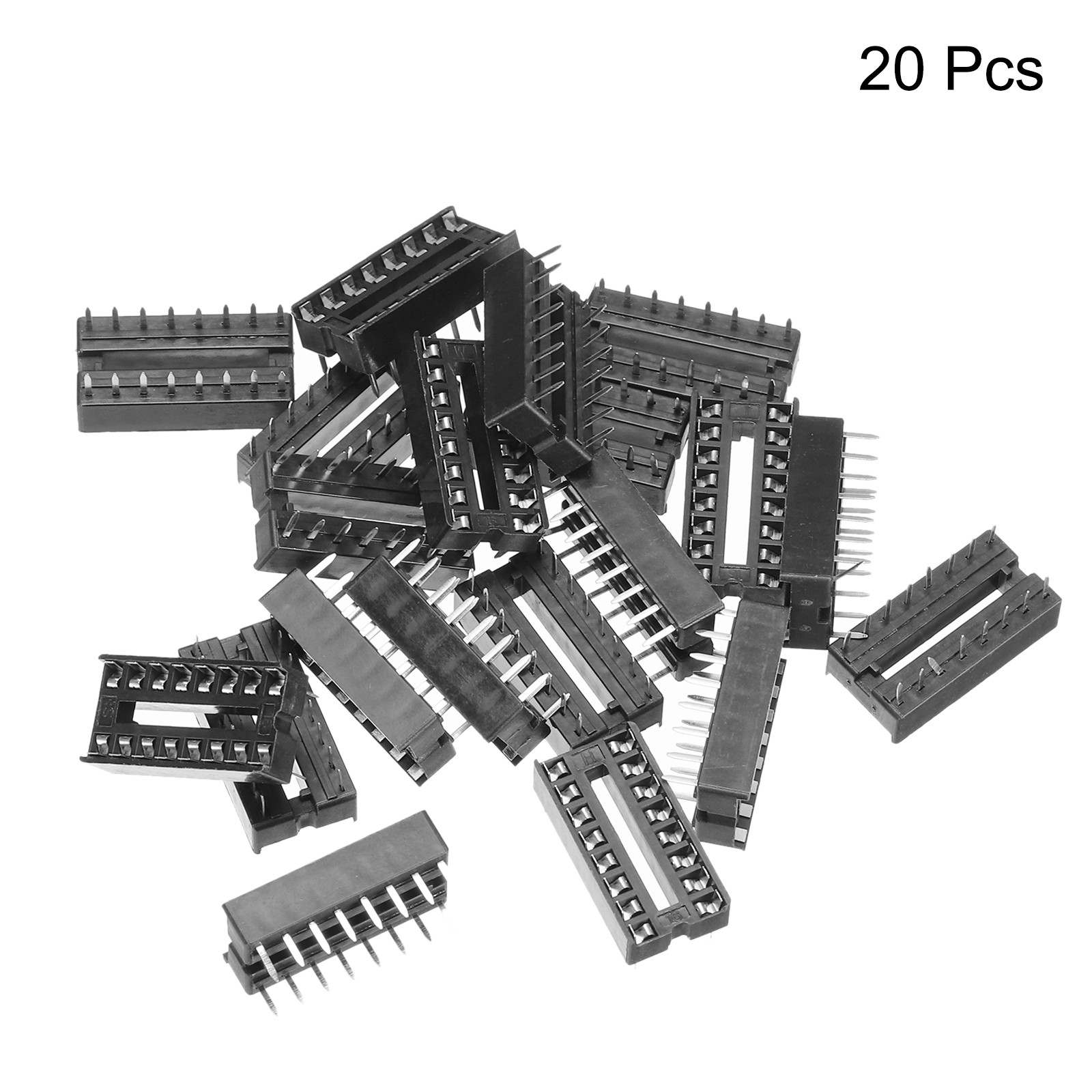 20Pcs DIP IC Chip Socket Adapter 2.54mm Pitch 16 Pin Soldering