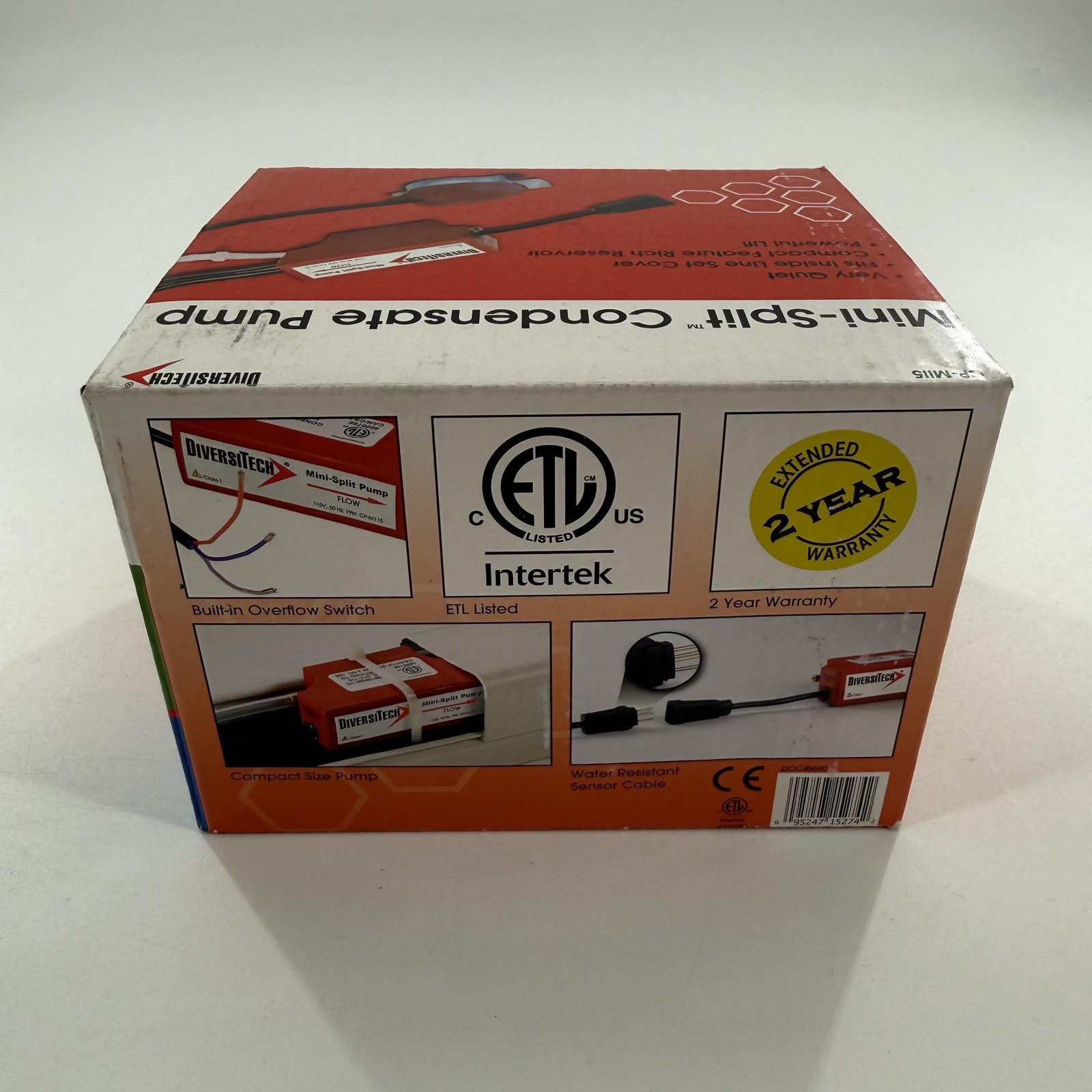 DiversiTech CP-MI1S Mini Split Condensate Pump 115VAC 24ft Lift Red HVAC AC