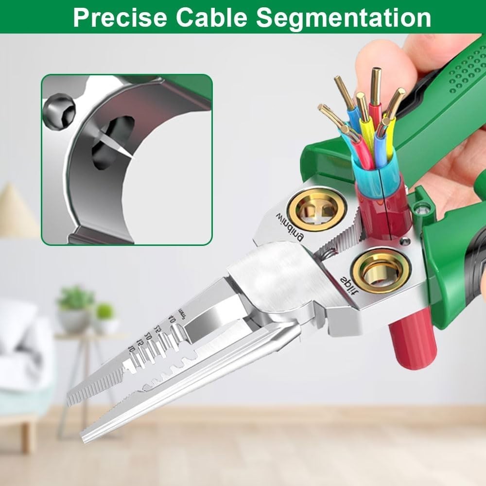 8in1 wire stripper with voltage test,suitable for 10-18 AWG,for electrician work