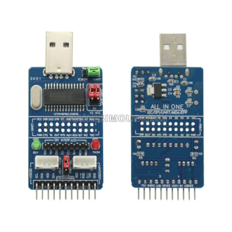 ALL IN 1 Multifunctional USB to SPI/I2C/IIC/UART/TTL/ISP Serial Adapter-