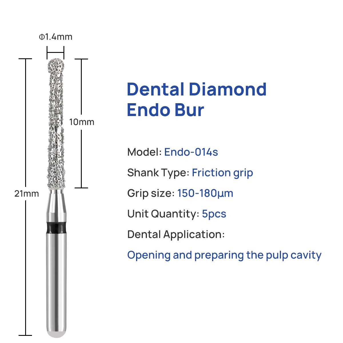 Dental Diamond Burs Composite Polishing /Endo Access Bur Open Preparing Pulp Bur