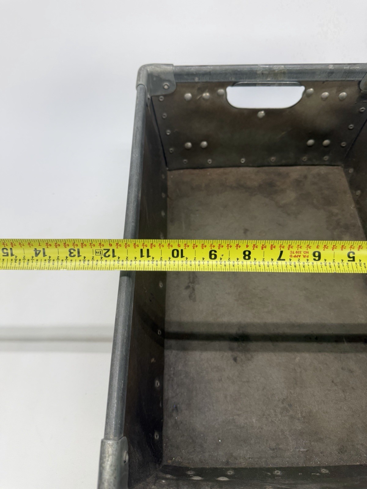 Vintage Industrial Fiberboard Parts/Storage Bin w/Metal Reinforced Corners