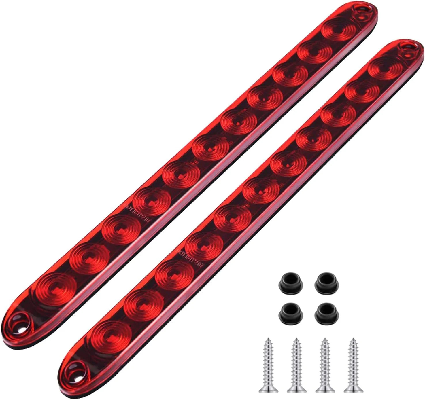 11 LED Red Trailer Brake Tail Light, 2 Pack 16″ LED Bar Stop Turn Signal Tail Li