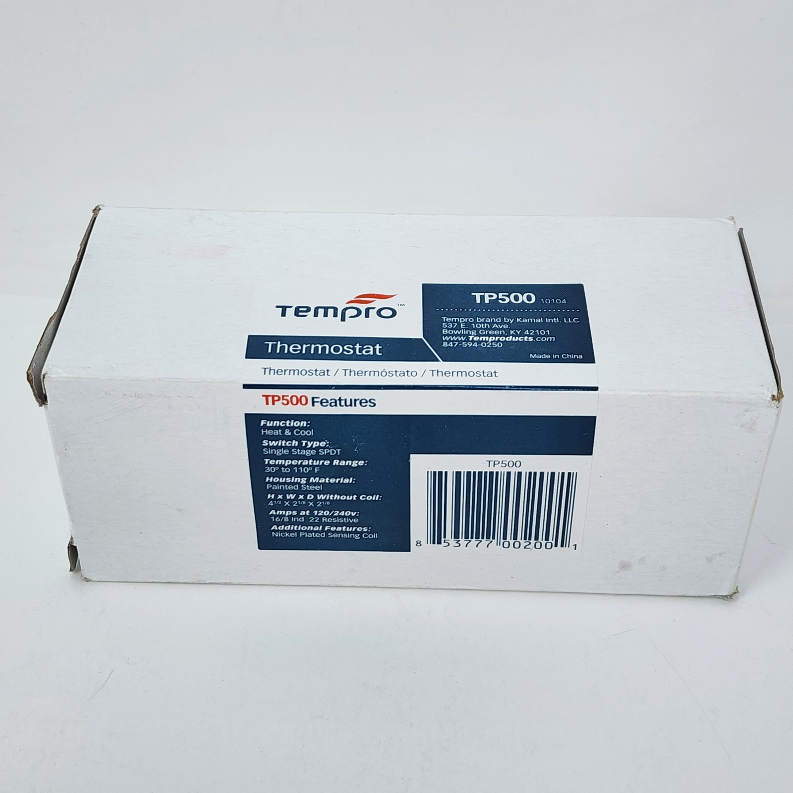 Tempro TP500 Thermostat Heat & Cool Single Stage SPDT 30°-110°F