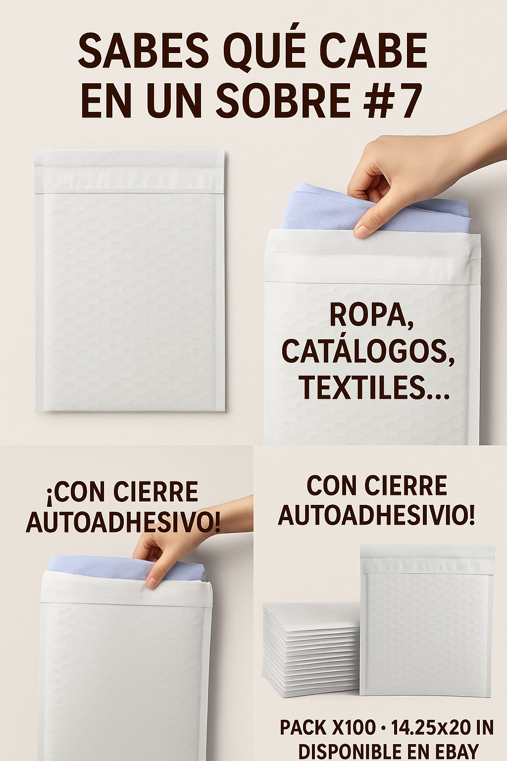 100 Poly Bubble Mailers #7 14.25×20 Large Padded Shipping Envelopes Self Seal