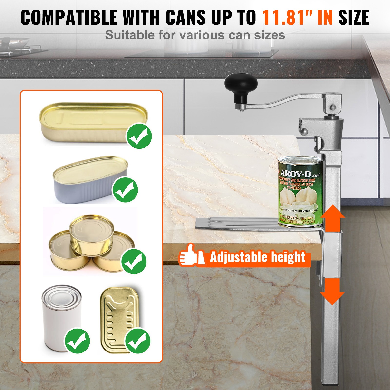 Uimoso Commercial Tabletop Manual Can Opener, 11.8 in for Restaurant Use
