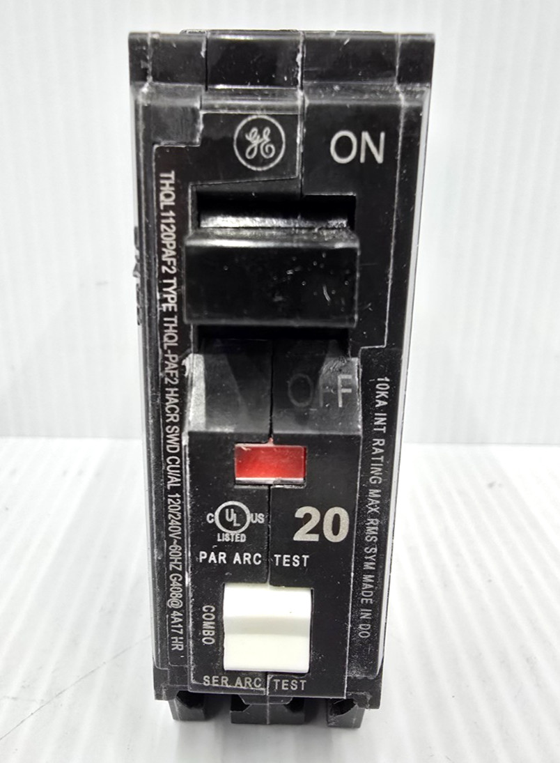 (10) GE ABB 20 Amp Combination Arc Fault Circuit Breakers 120/240V THQL1120PAF2