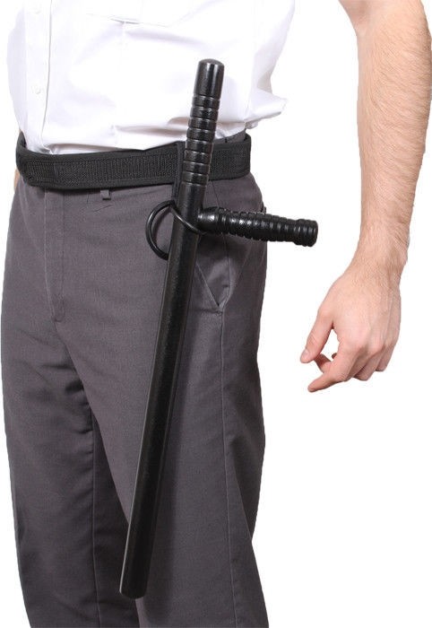 Black Two Ring Double Holder Tactical Duty Belt Carry Flashlight Stick Baton