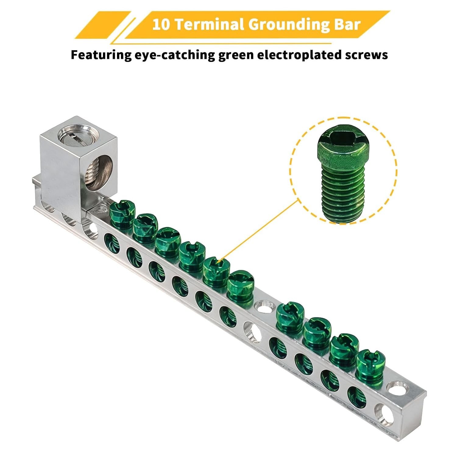 Ground Bar Kit for Eaton BR and CH Series Load Centers | 10 Terminal Groundin…