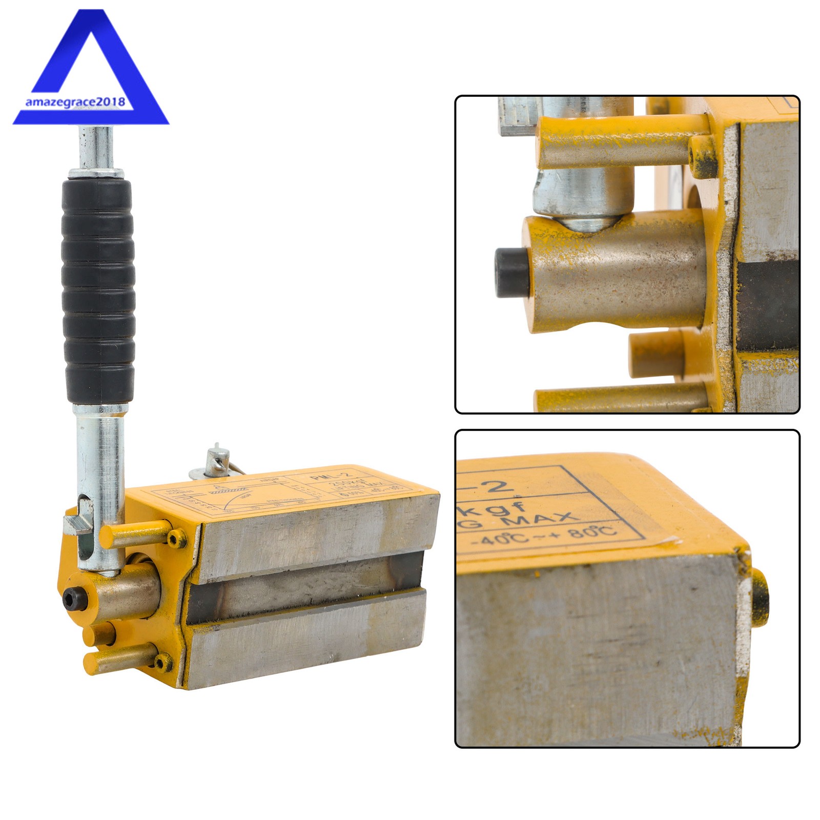 Magnetic Lifter Lifting Magnet 440 lbs/200 kg 2.5 Safety Factor Neodymium Hoist