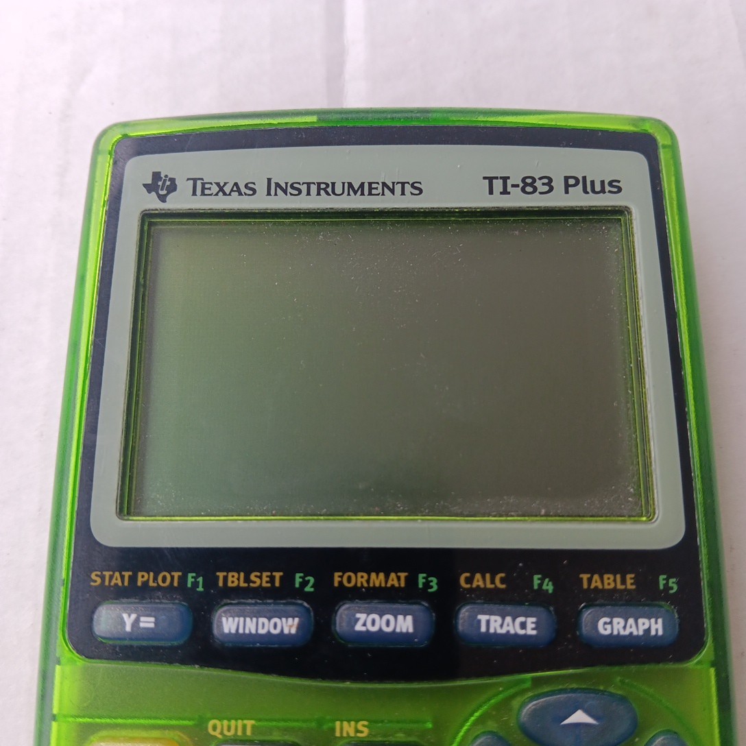 TI 83 Plus Lime Green Transparent Edition Calculator Tested And Working HTF RARE