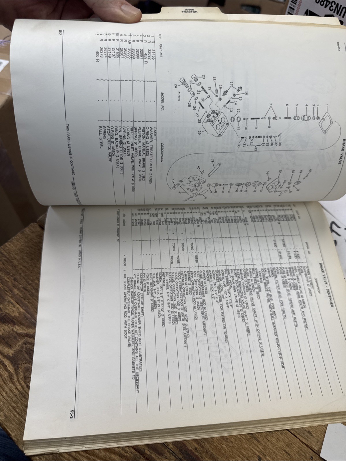 JOHN DEERE JD PARTS LIST BOOK MANUAL CATALOG JD500 TRACTOR PC-860 1978
