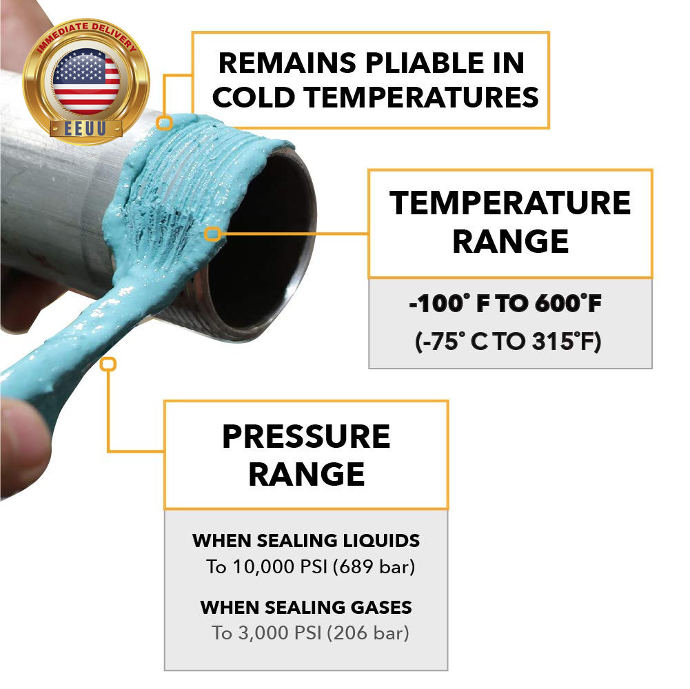 Soft-Set Pipe Thread Sealant – Non-Hardening Paste for Metal & Plastic, 2 Oz Tub